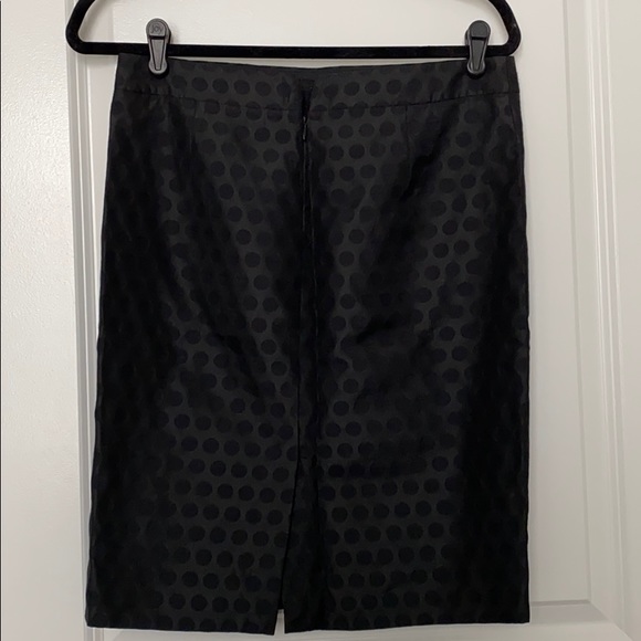 JCrew Factory Pencil Skirt Black Polkadot - Picture 2 of 4